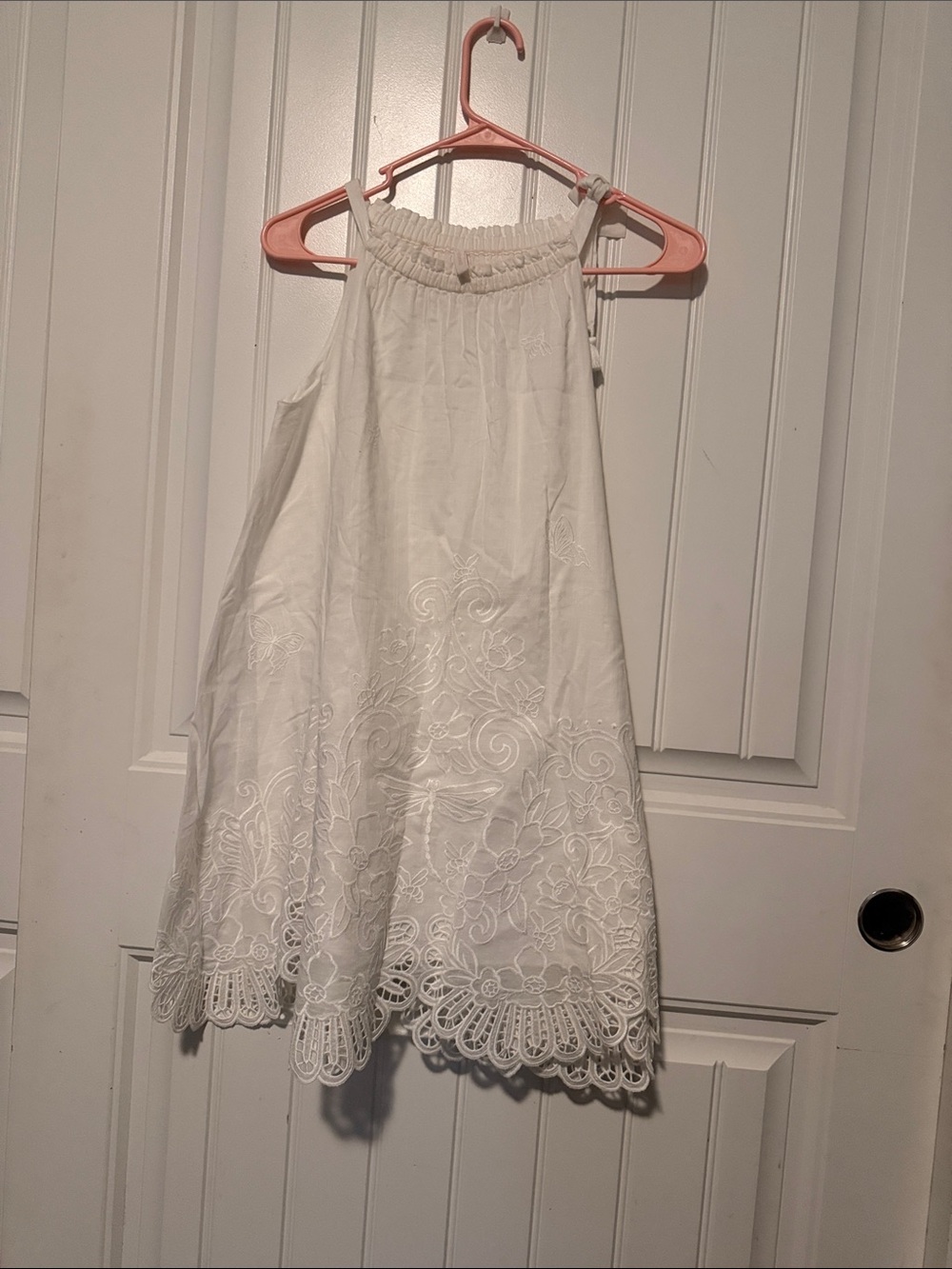 Zimmermann White Embroidered Cotton Sundress for Girls